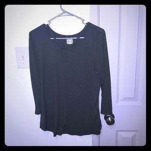 0 + 0 long sleeve top w/ key hole detail